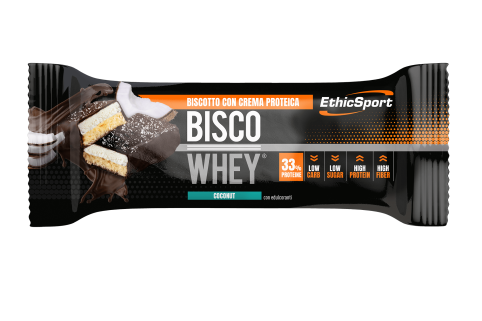 BISCO WHEY - HIGH PROTEIN BAR - COCONUT - BOX OF 18 PCS